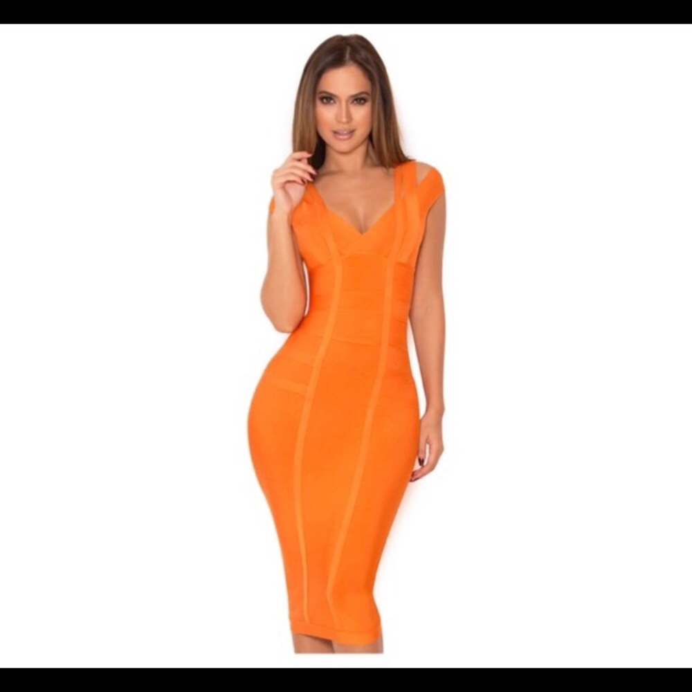 Orange Bandage Dress 🧡